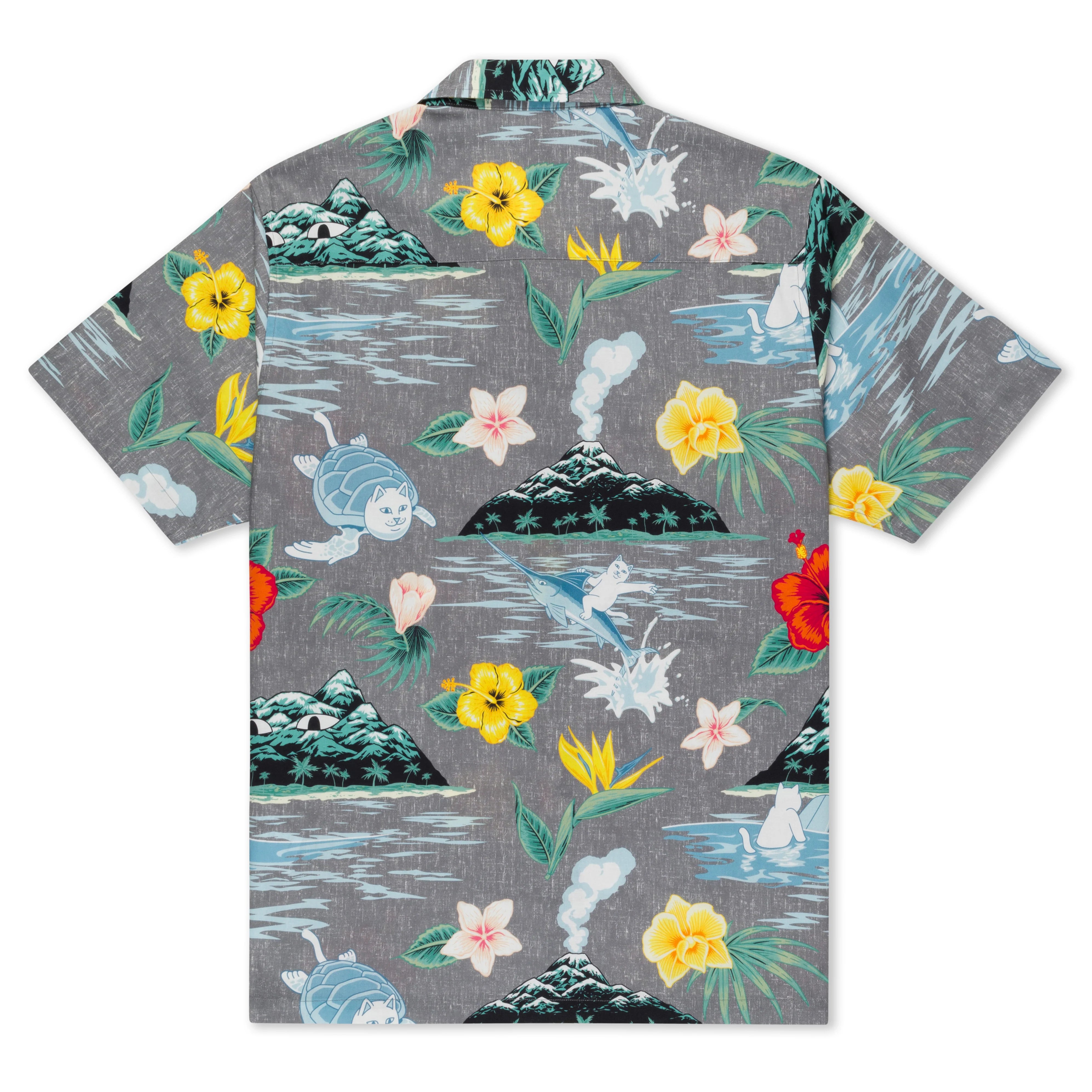 ISLANDERS BUTTON UP SHIRT ( CHARCOAL )
