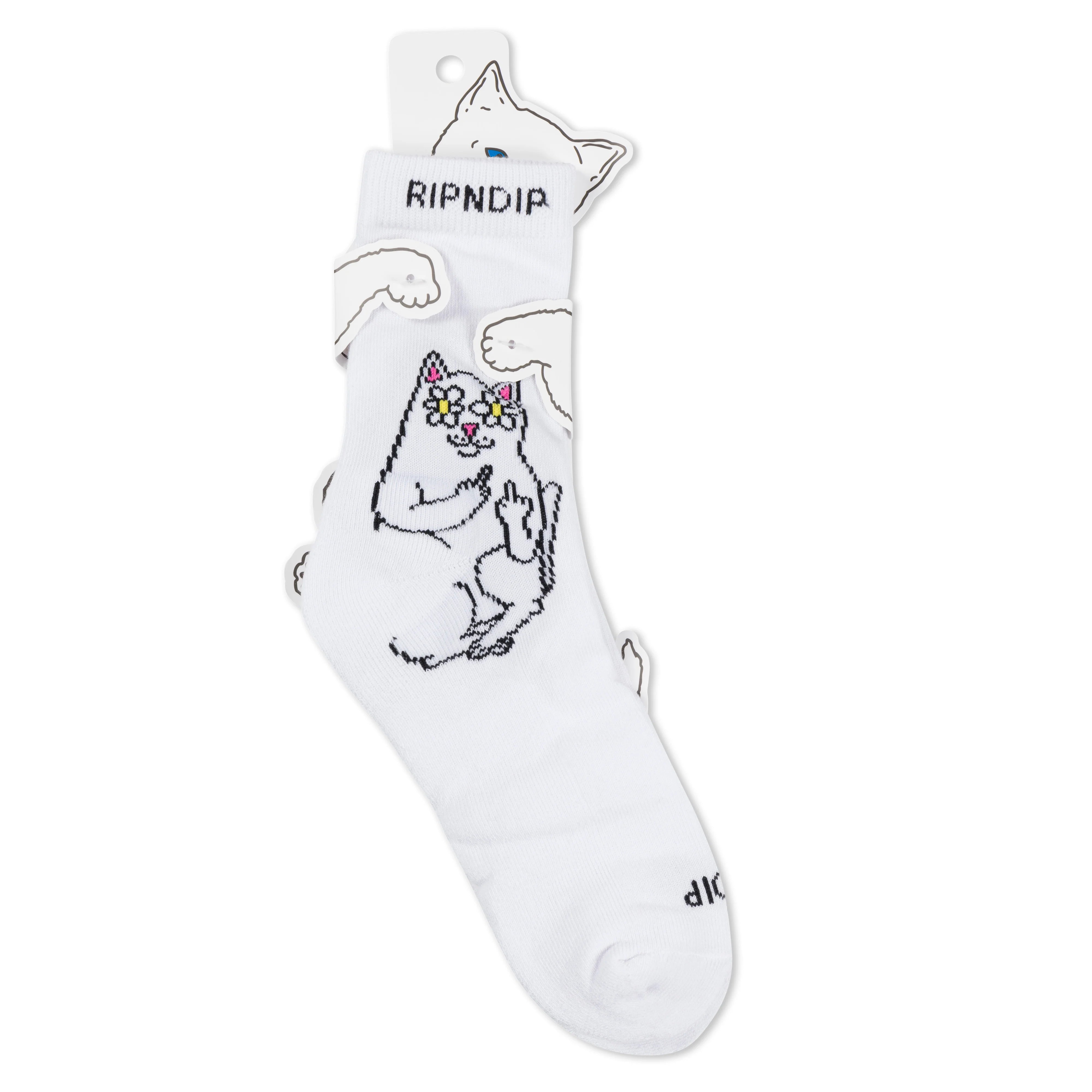 LORD NERMAL BLOSSOM MID SOCKS ( WHITE )