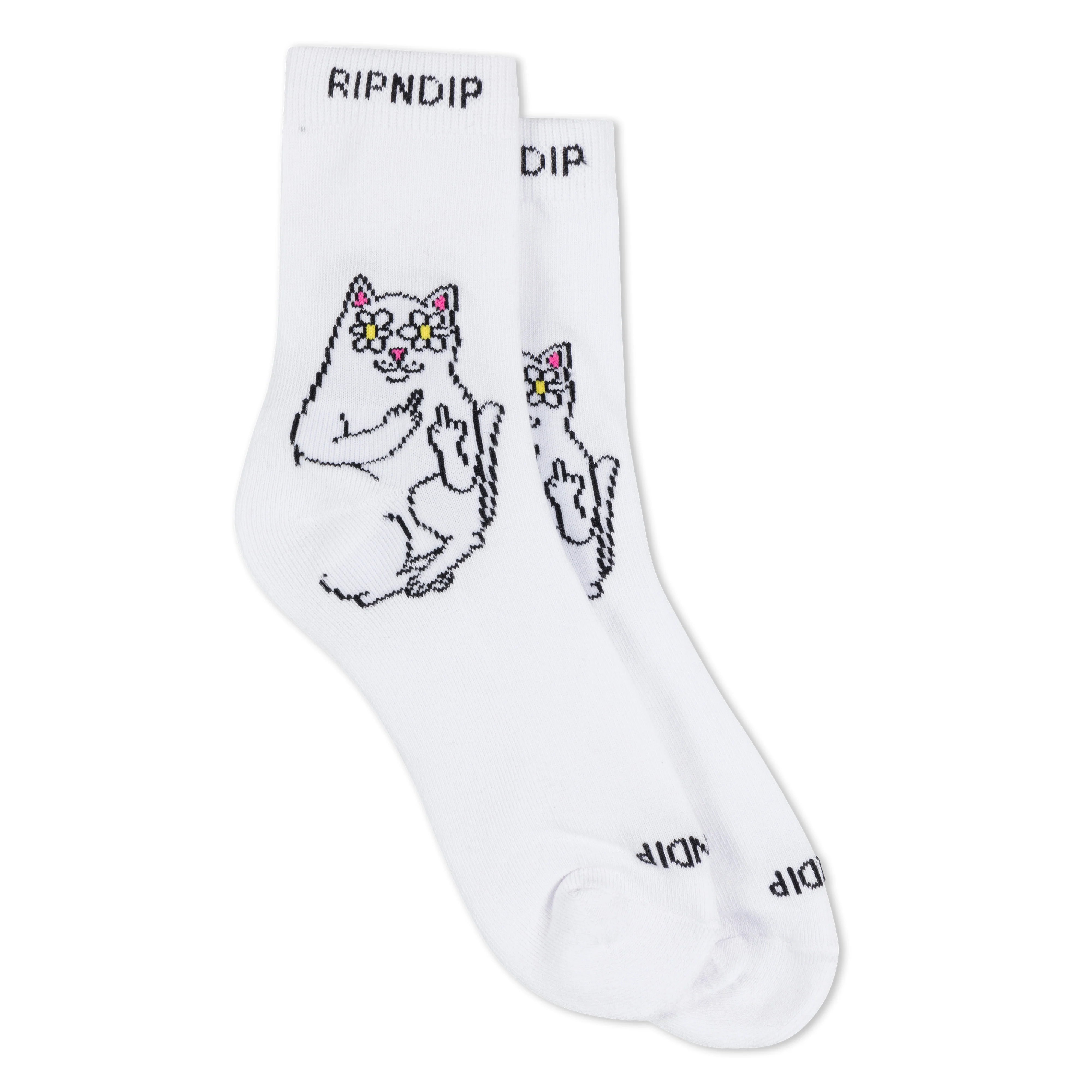 LORD NERMAL BLOSSOM MID SOCKS ( WHITE )