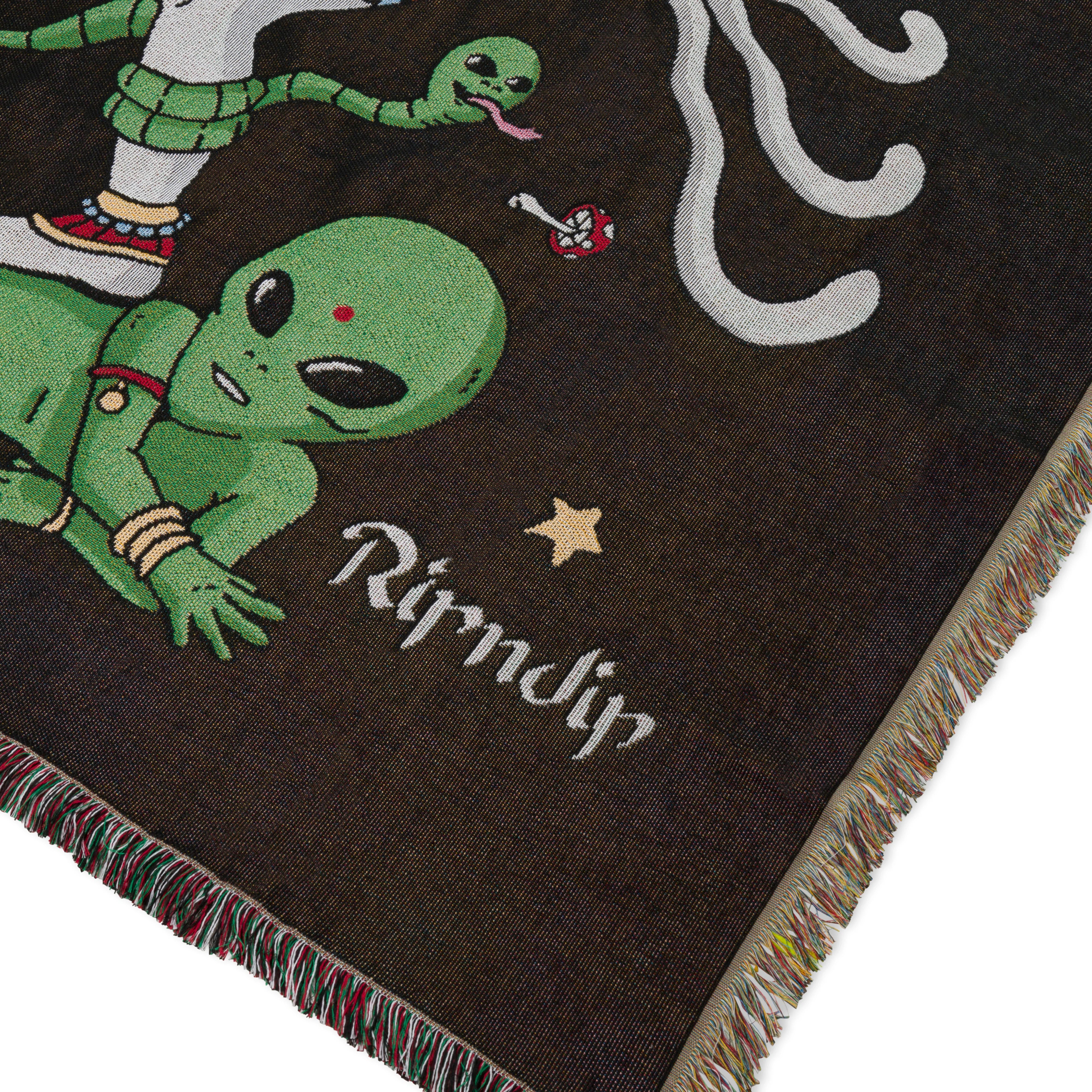 ALIEN WHISPERER WOVEN BLANKET ( BLACK )