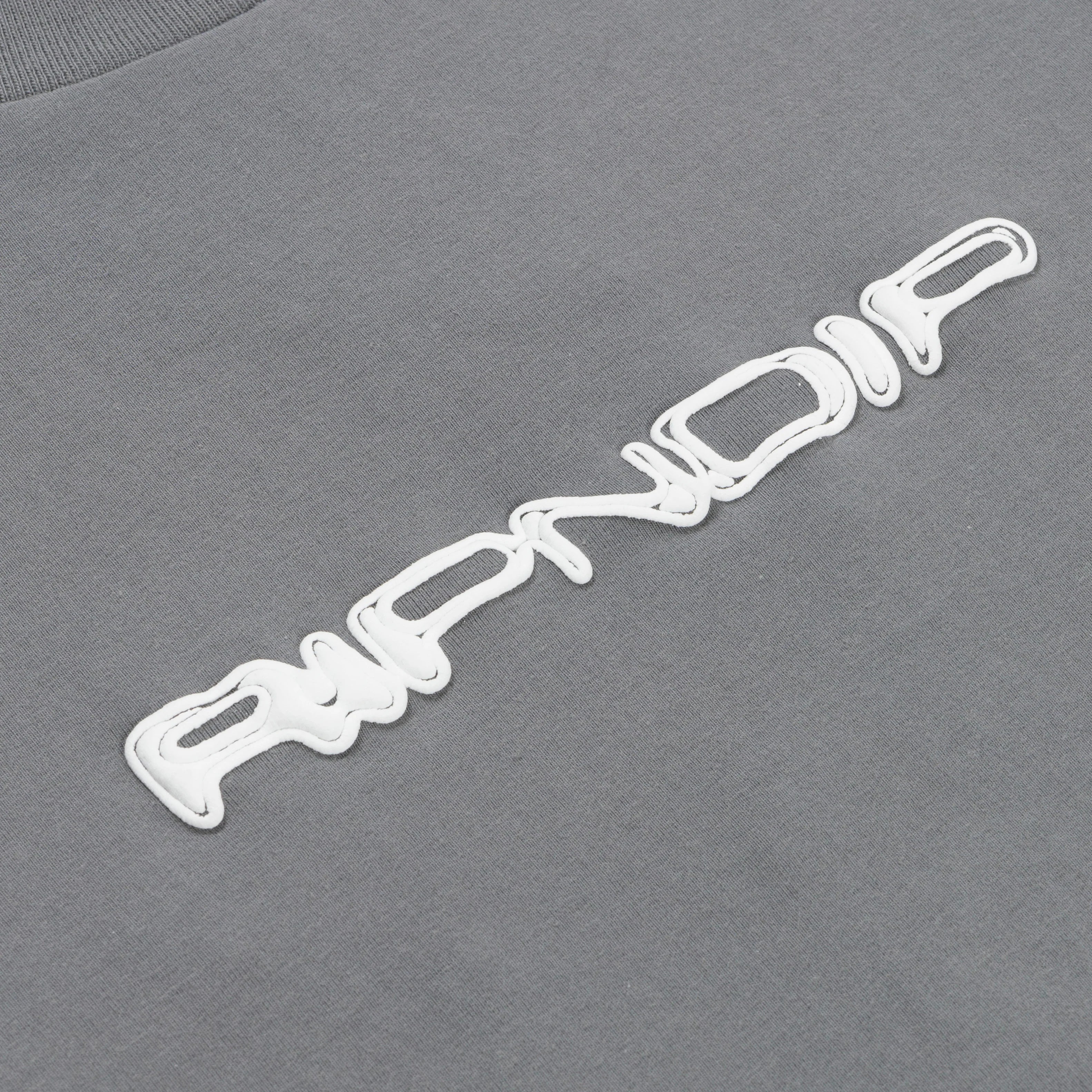 SATURN CROPPED BABY TEE ( CHARCOAL )