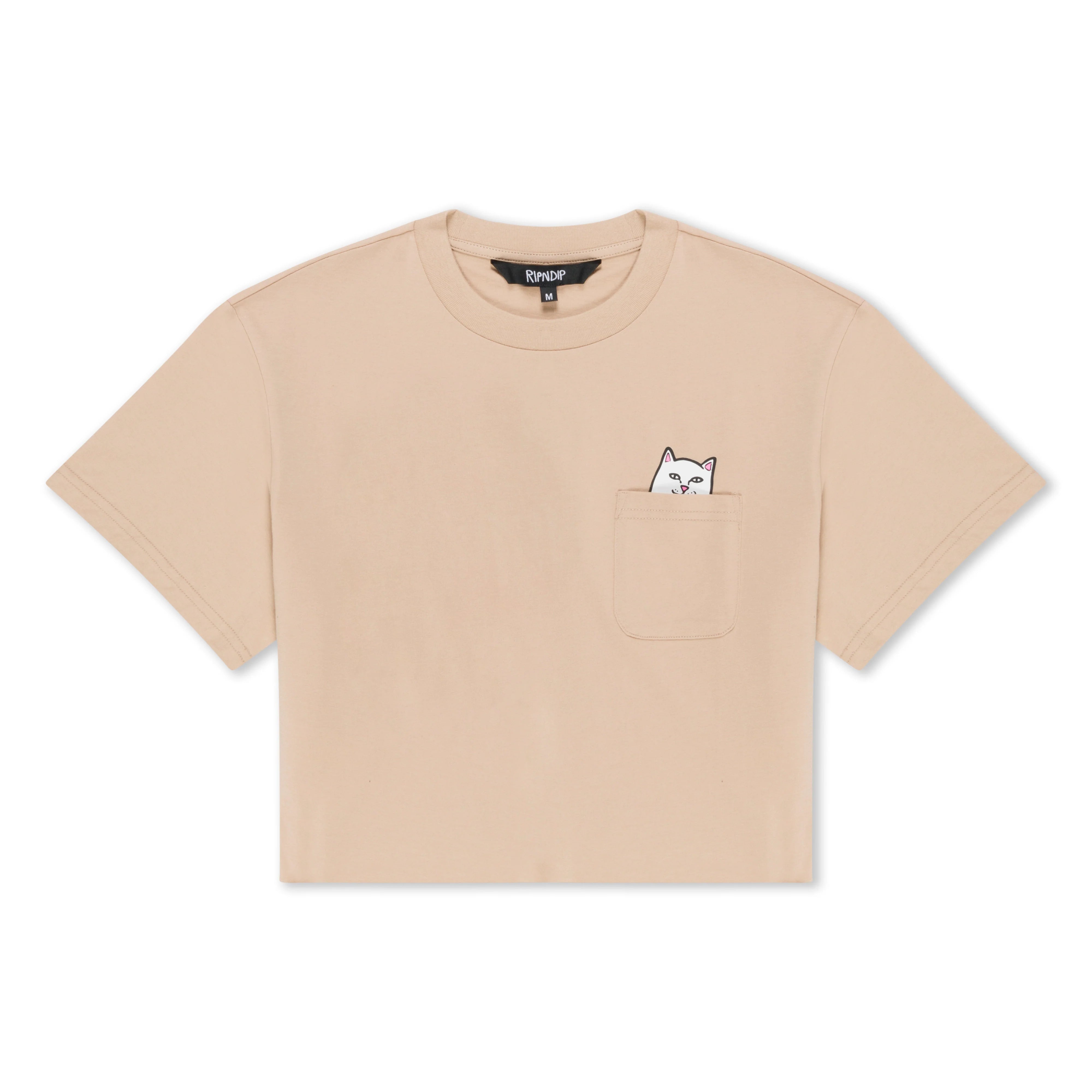 LORD NERMAL CROPPED BABY POCKET TEE ( ALMOND )