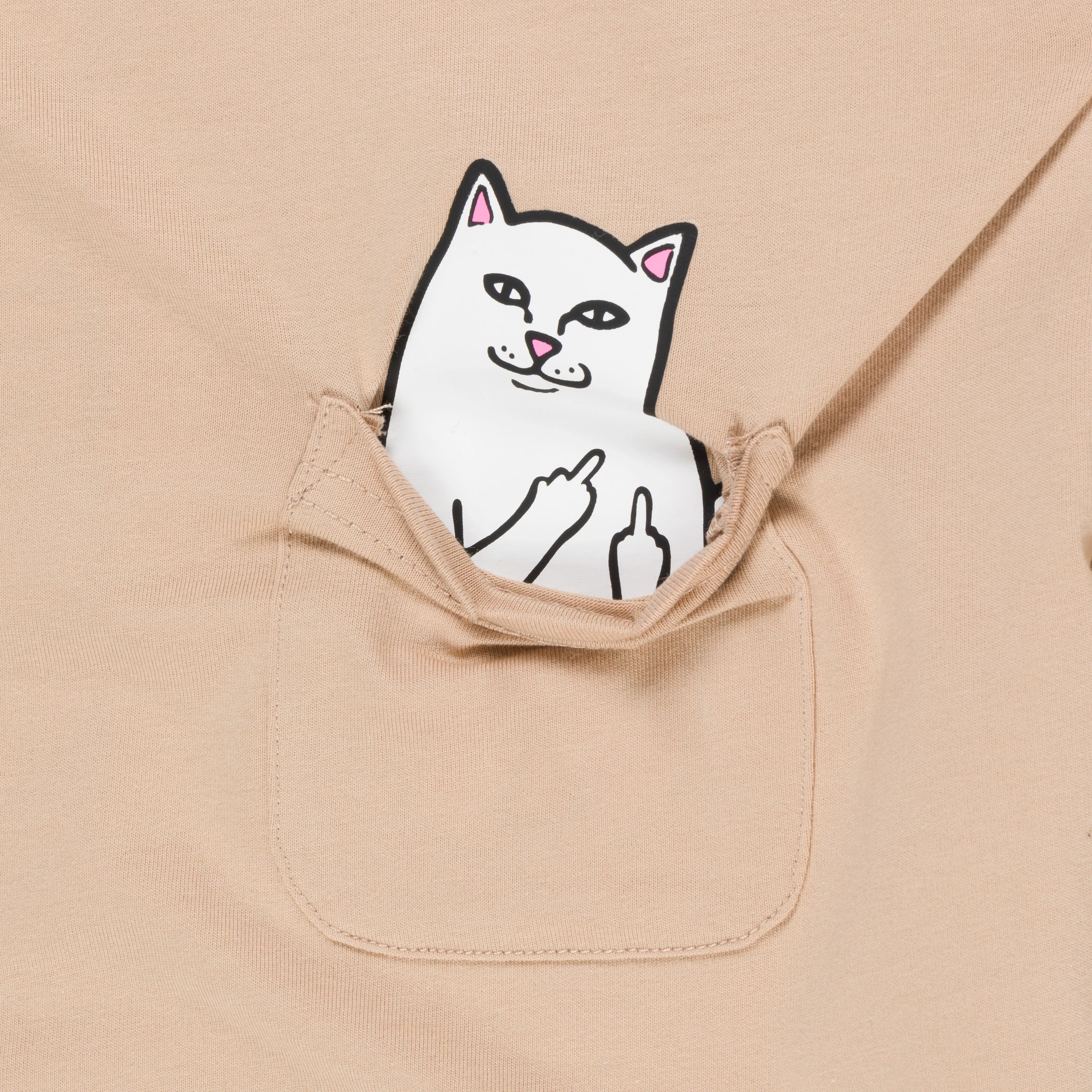 LORD NERMAL CROPPED BABY POCKET TEE ( ALMOND )