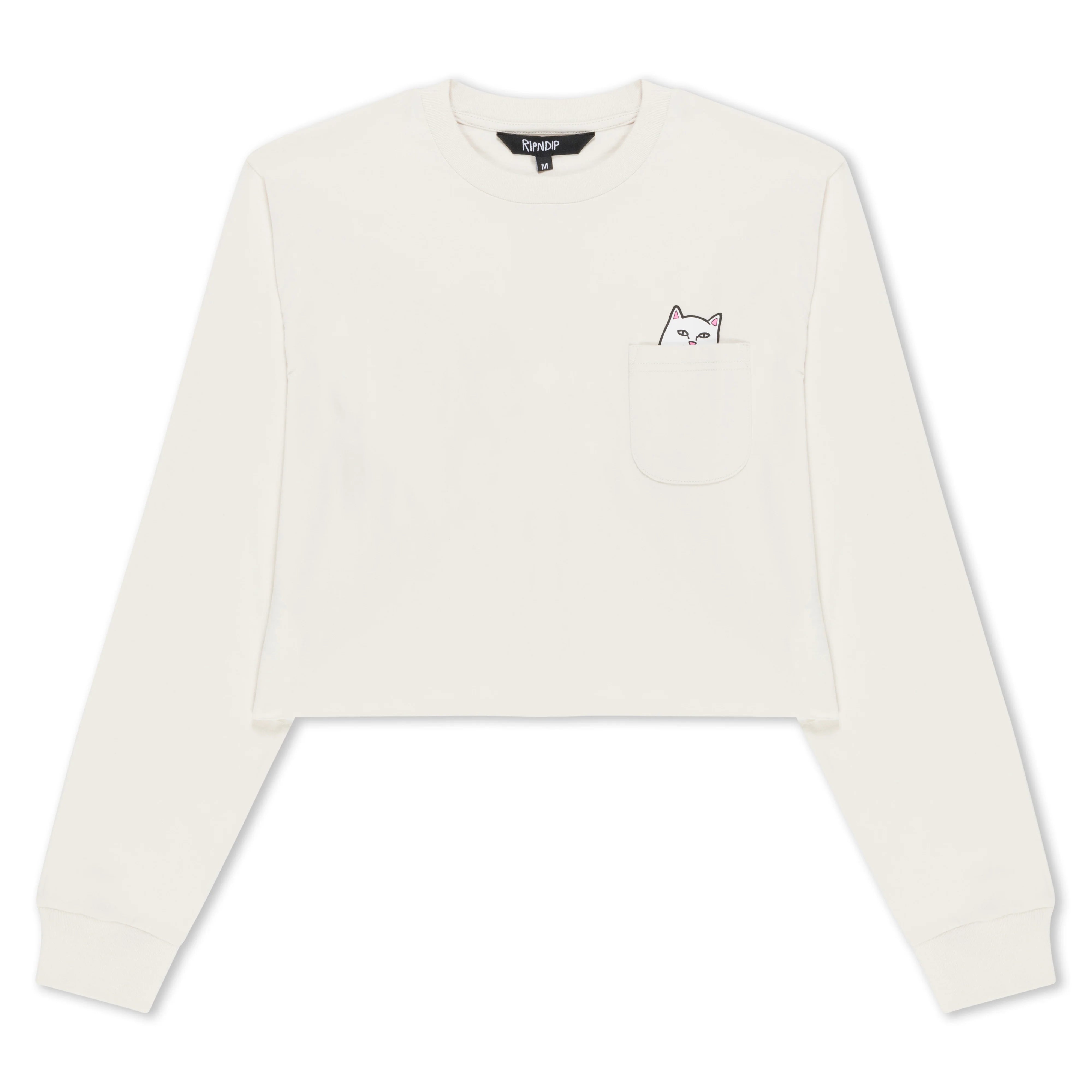 LORD NERMAL CROPPED LS POCKET TEE ( WARM GREY )