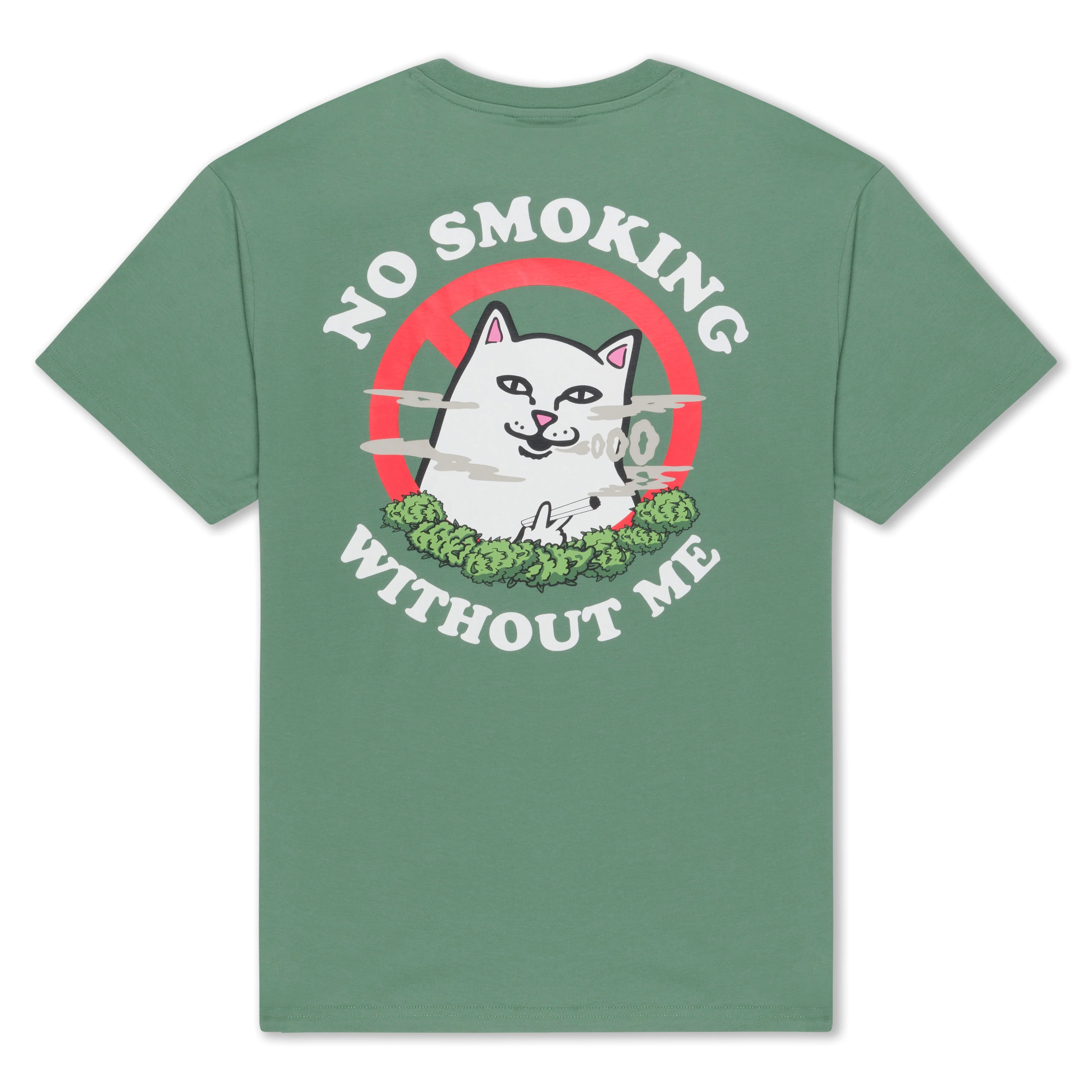 NO SMOKING TEE ( LIGHT OLIVE )