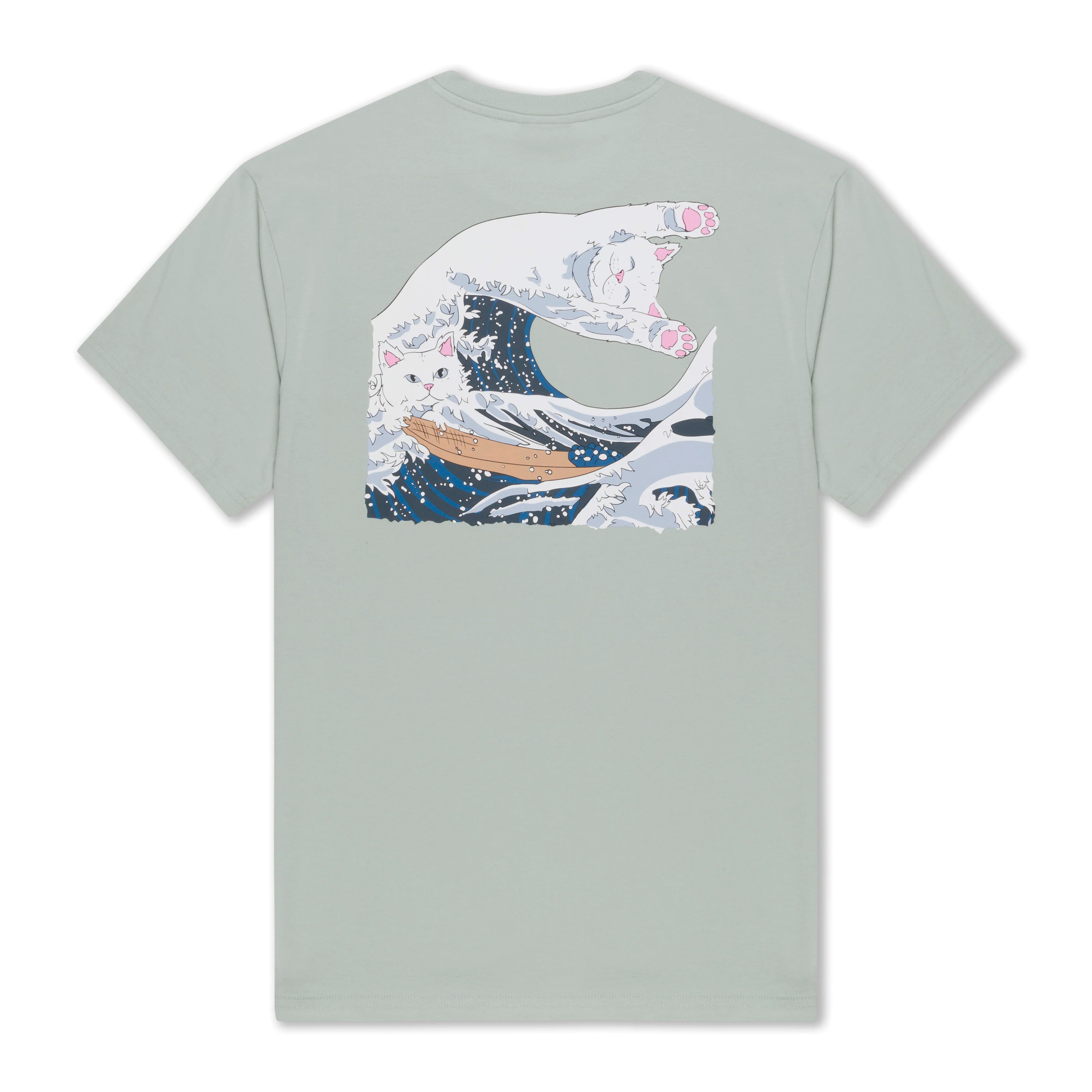 GREAT WAVE TEE ( SAGE GREY )