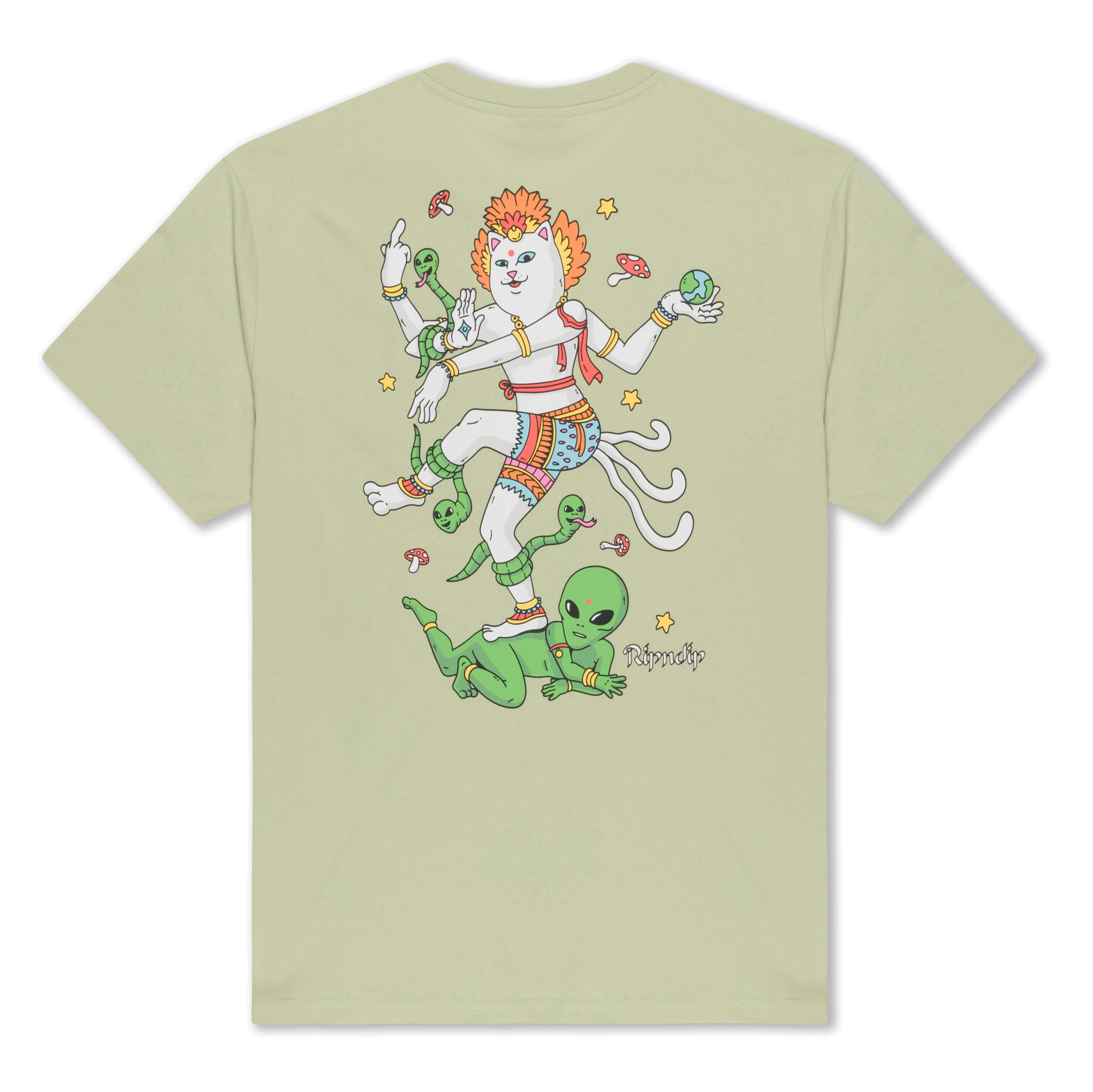 ALIEN WHISPERER TEE ( LIGHT MOSS )