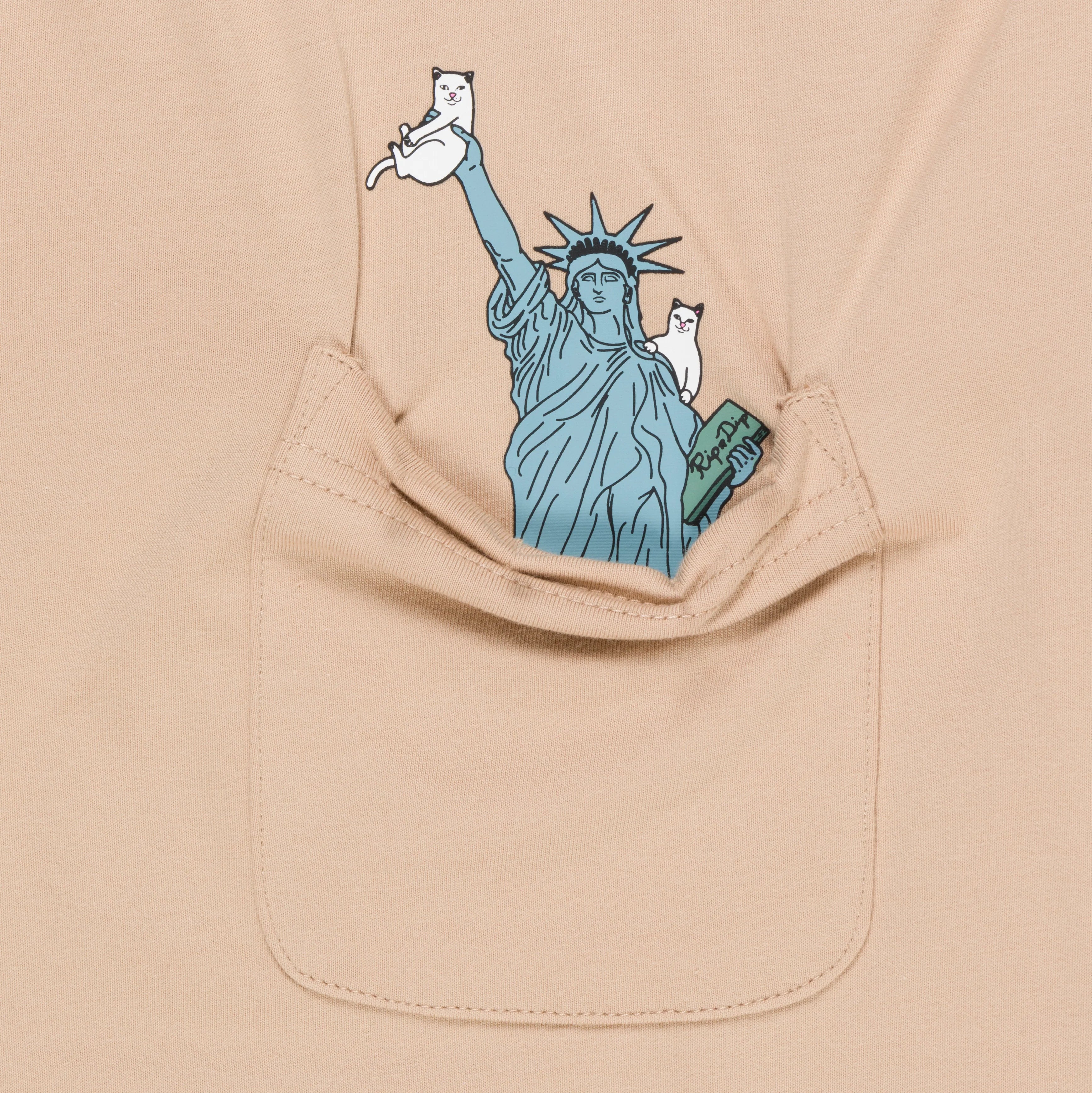LIBERTY POCKET TEE ( ALMOND )