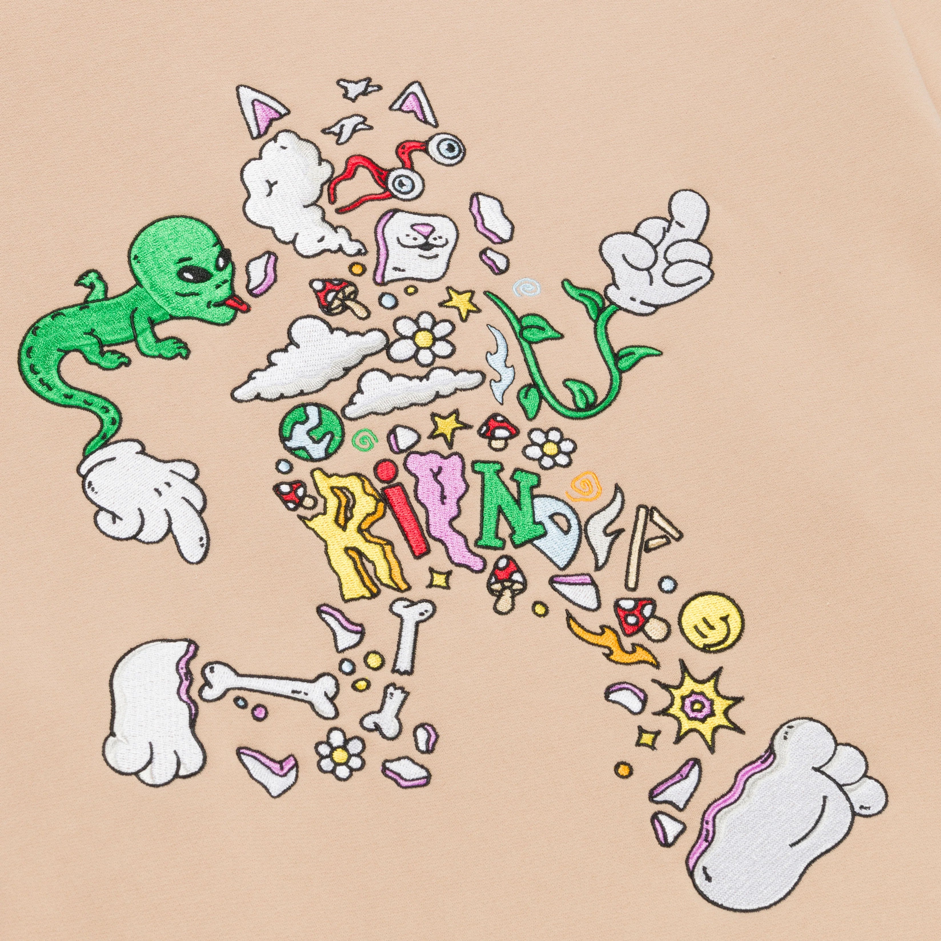 BROKEN DOWN HOODIE ( ALMOND )