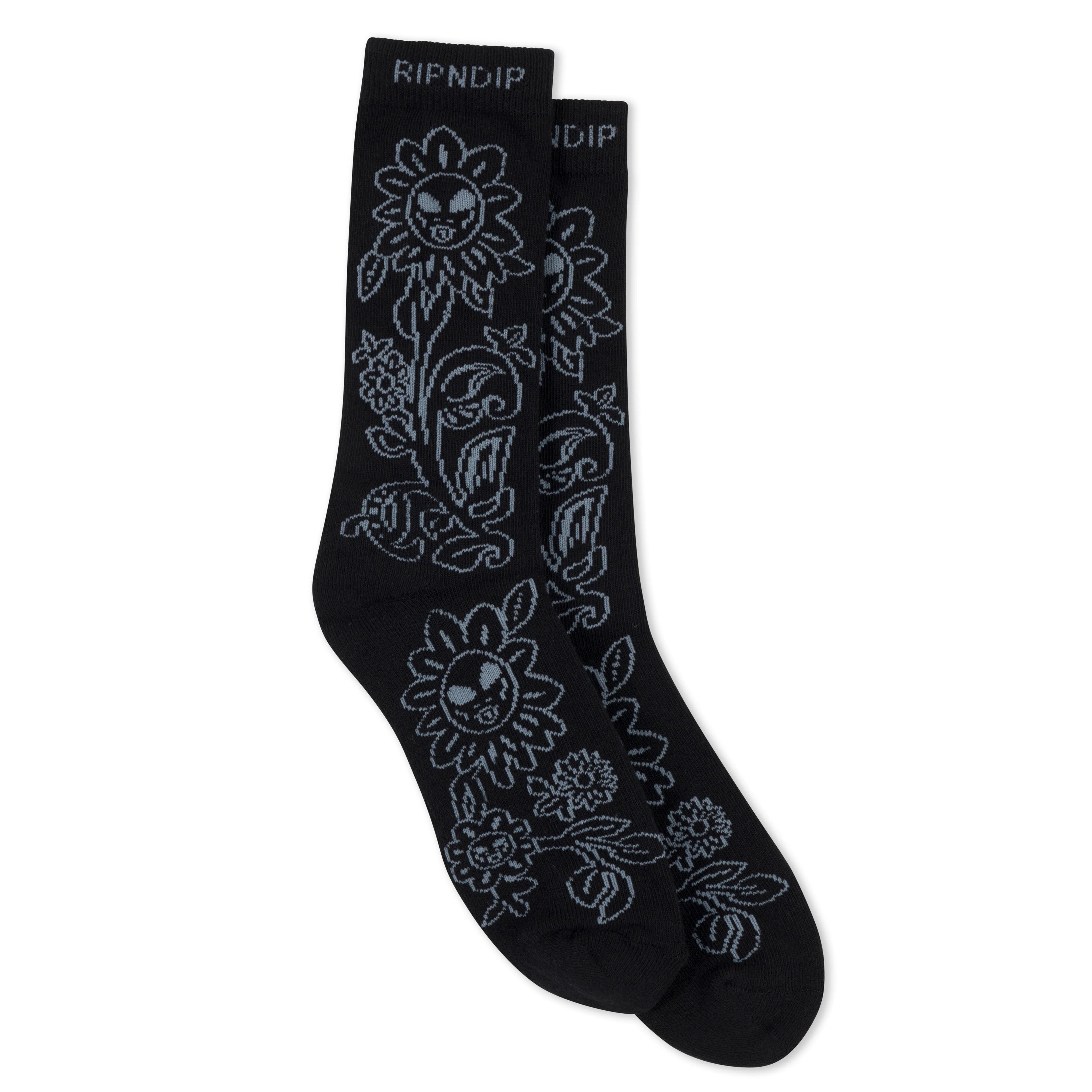 SPACE GARDEN SOCKS ( BLACK )