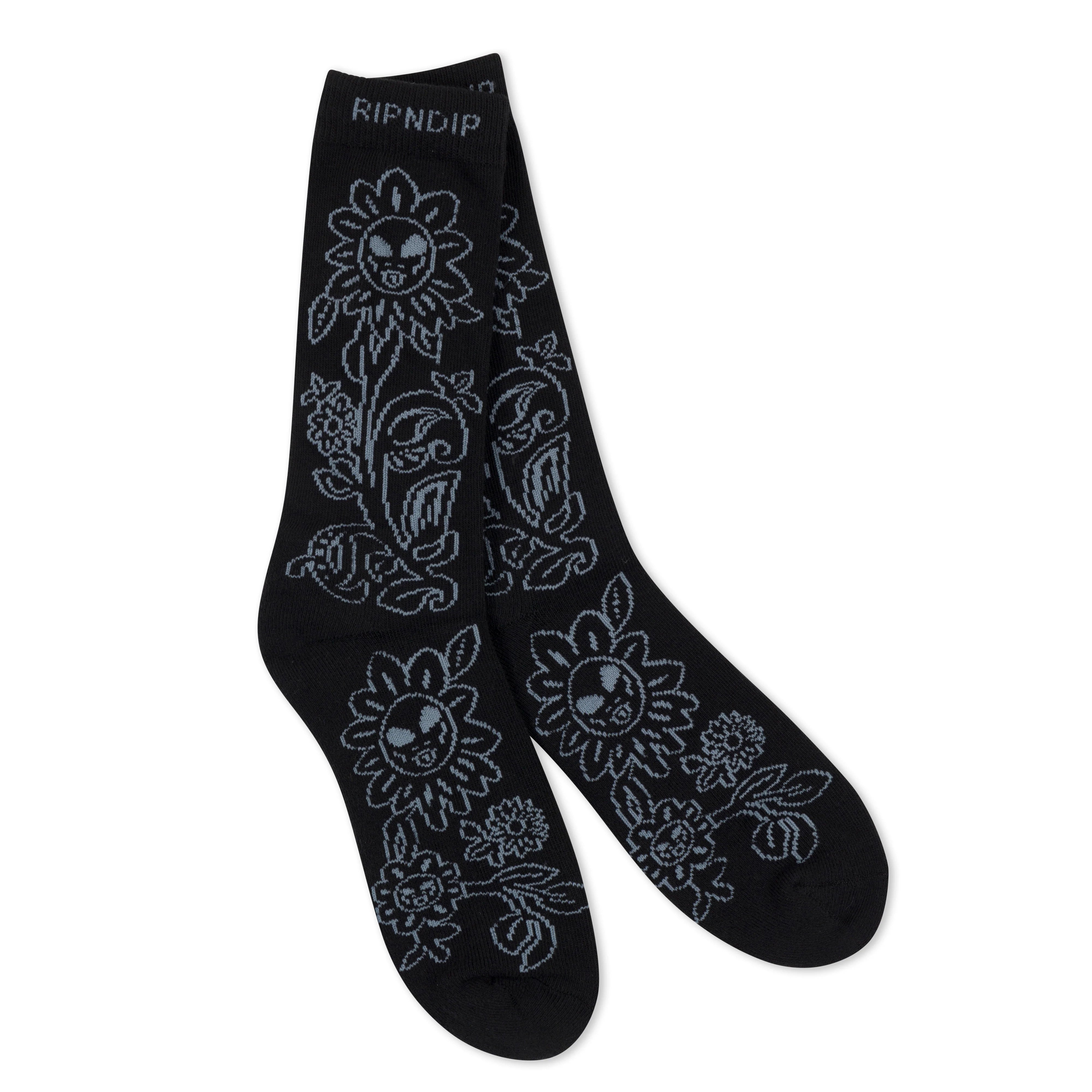 SPACE GARDEN SOCKS ( BLACK )