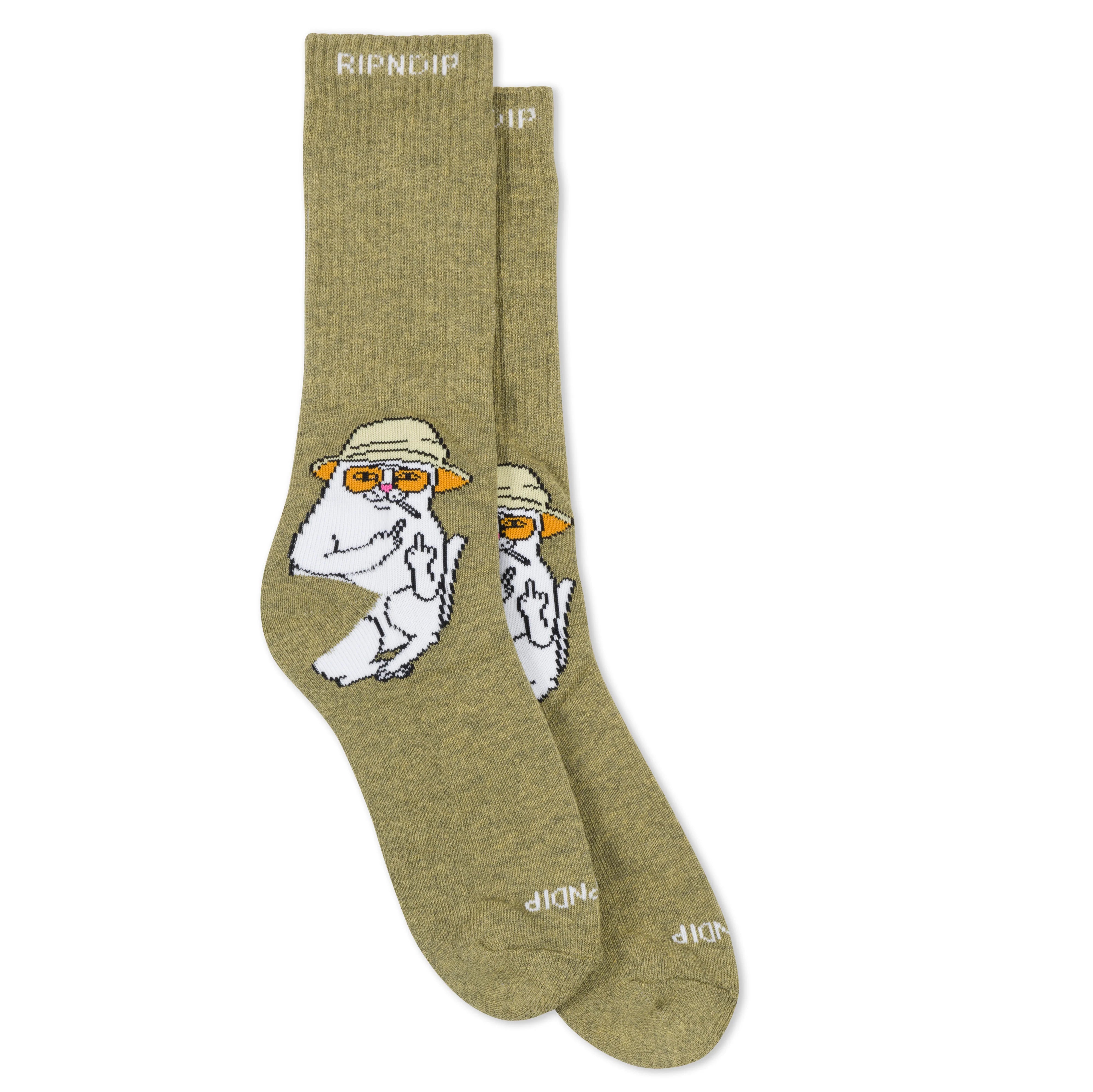 NERMAL S THOMPSON SOCKS ( HEATHER OLIVE )
