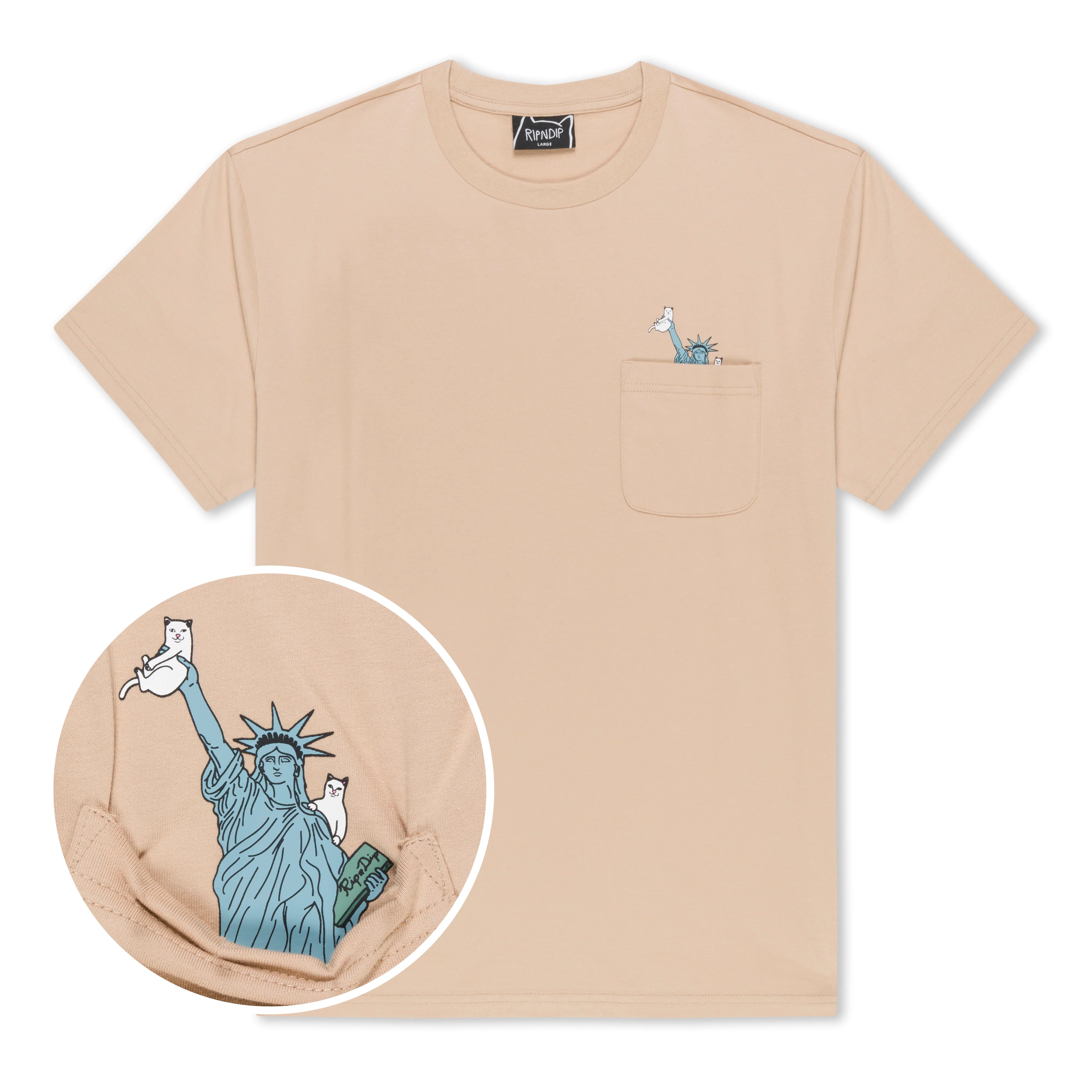 LIBERTY POCKET TEE ( ALMOND )