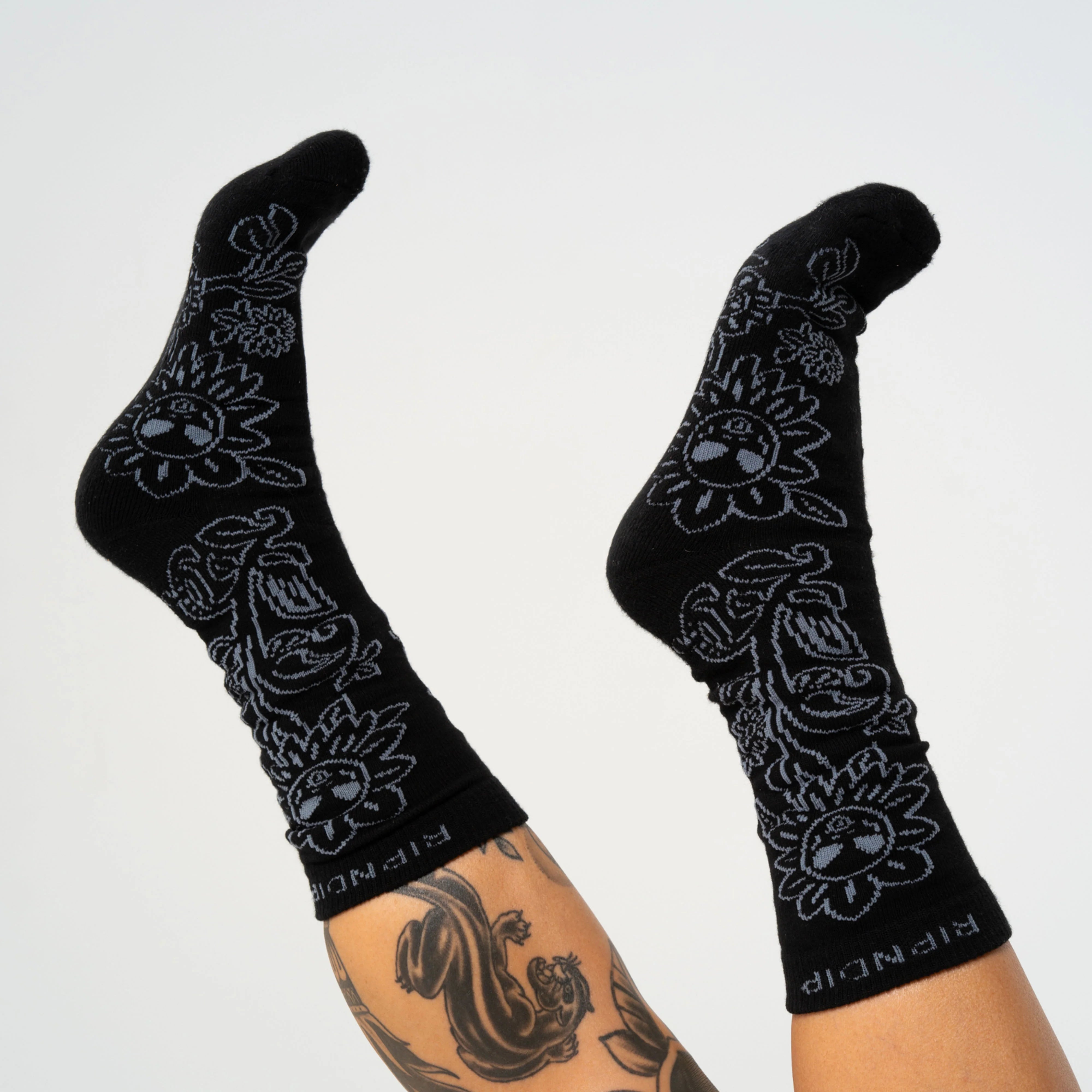 SPACE GARDEN SOCKS ( BLACK )