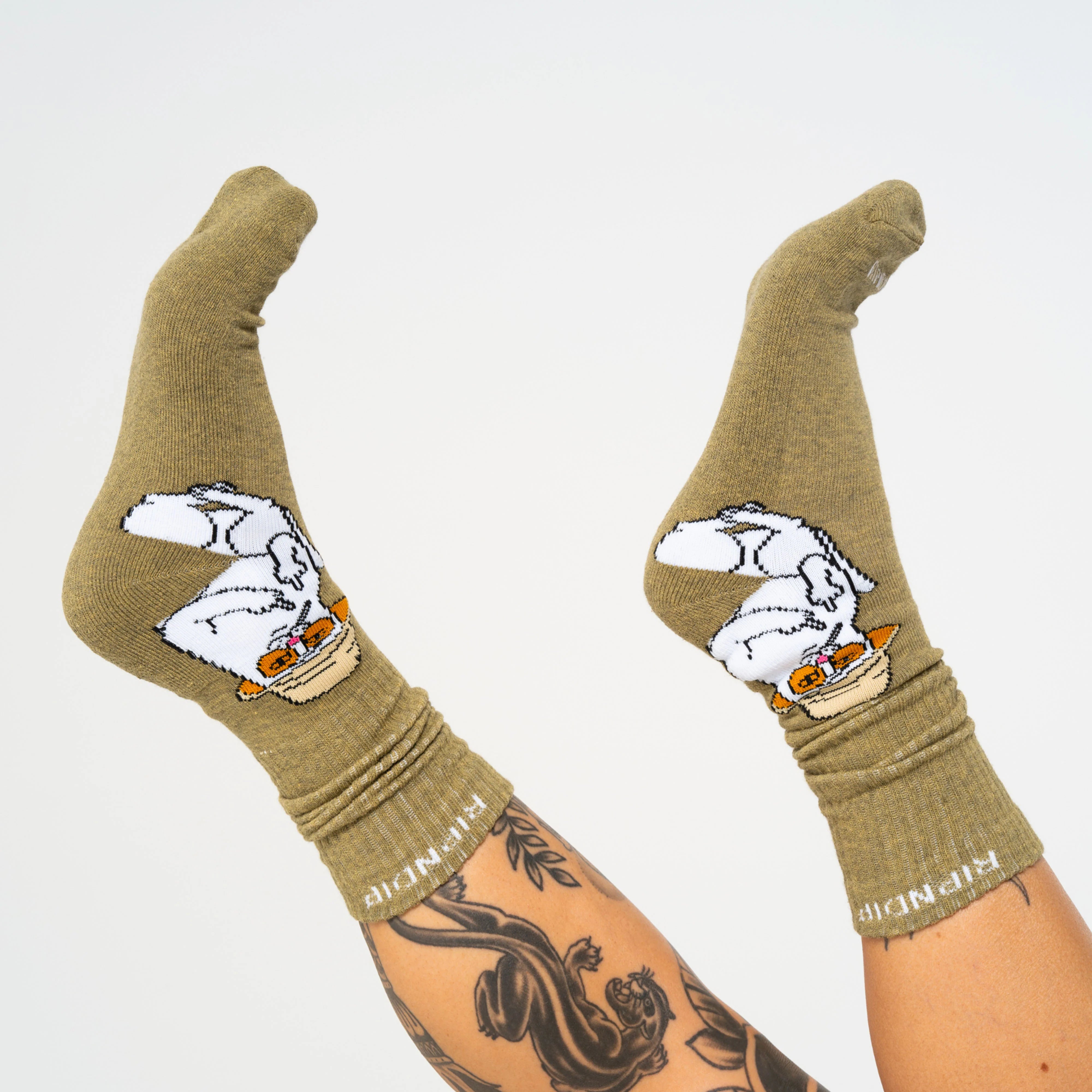 NERMAL S THOMPSON SOCKS ( HEATHER OLIVE )