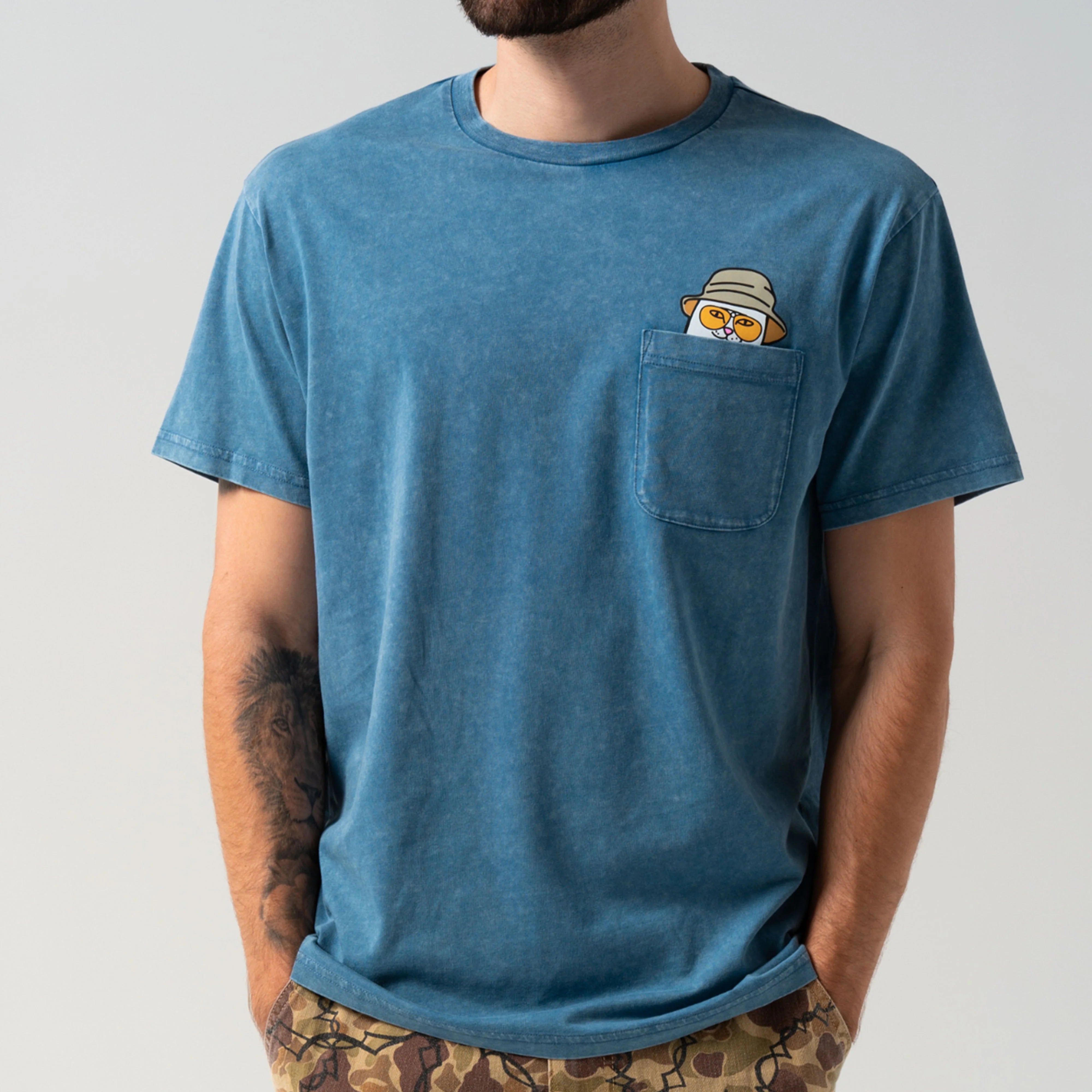 NERMAL S THOMPSON POCKET TEE ( SLATE MINERAL WASH )