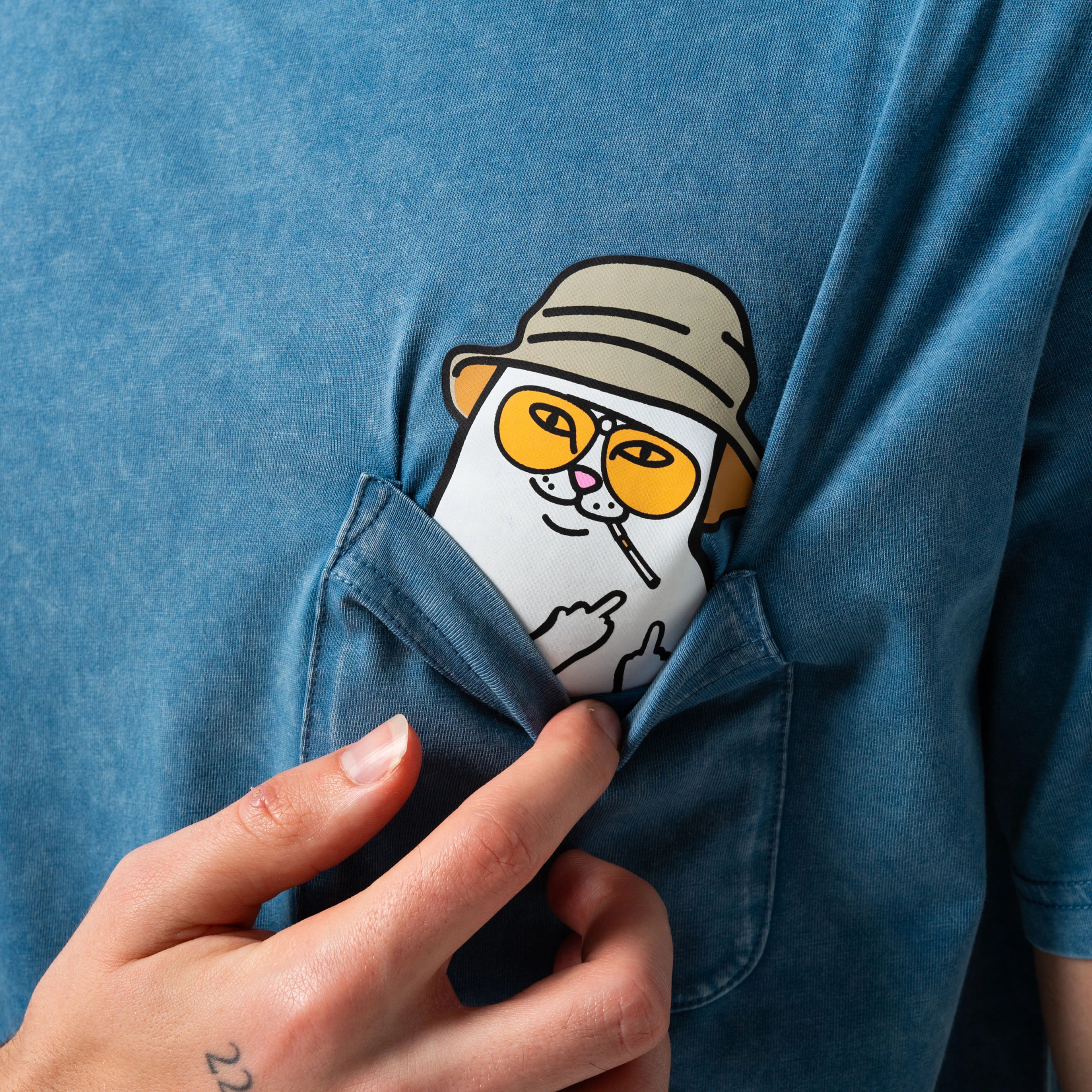 NERMAL S THOMPSON POCKET TEE ( SLATE MINERAL WASH )