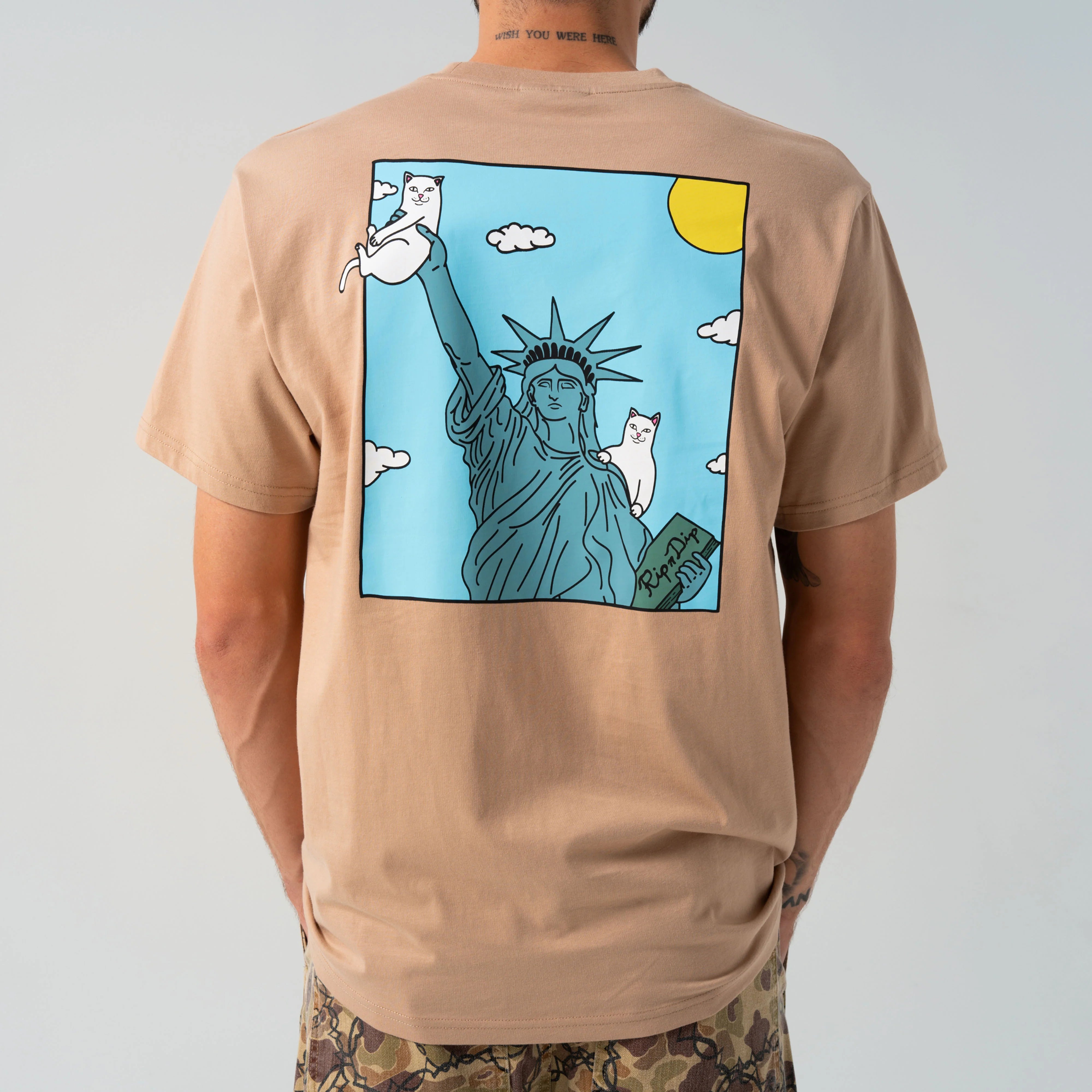 LIBERTY POCKET TEE ( ALMOND )