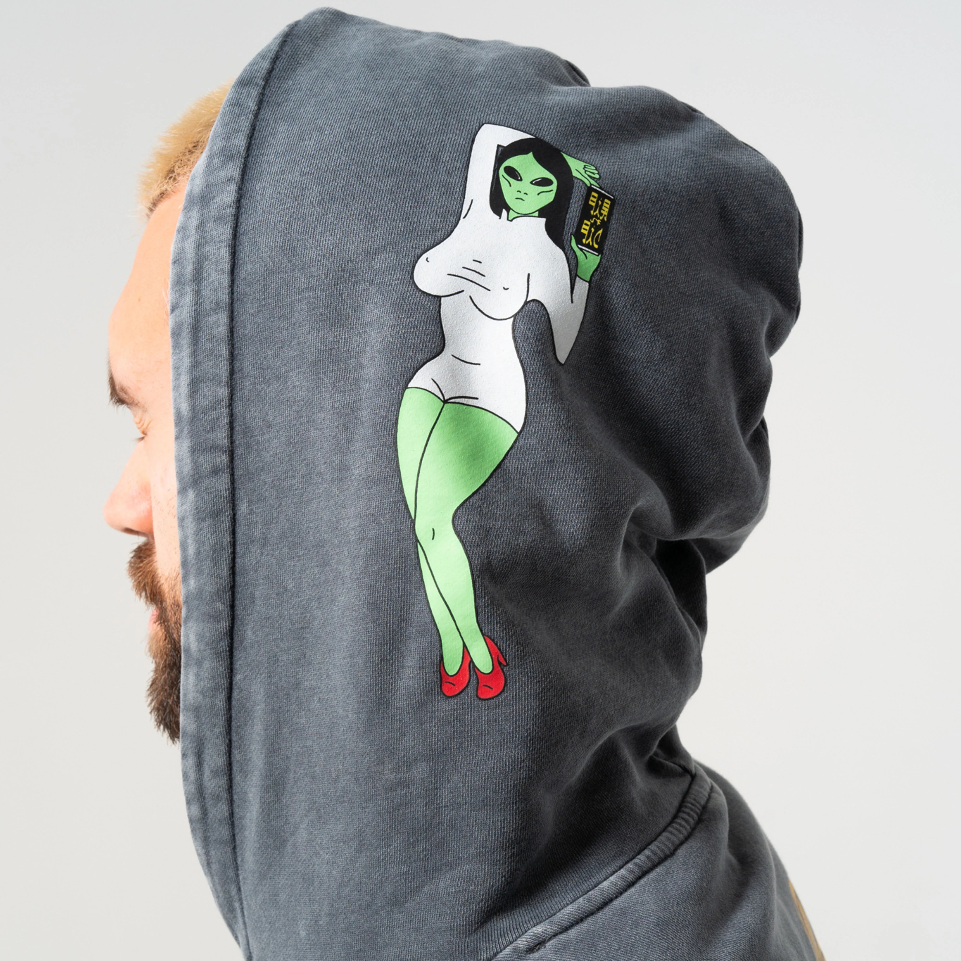 NERM´S CAN´S HOODIE ( CHARCOAL VINTAGE )