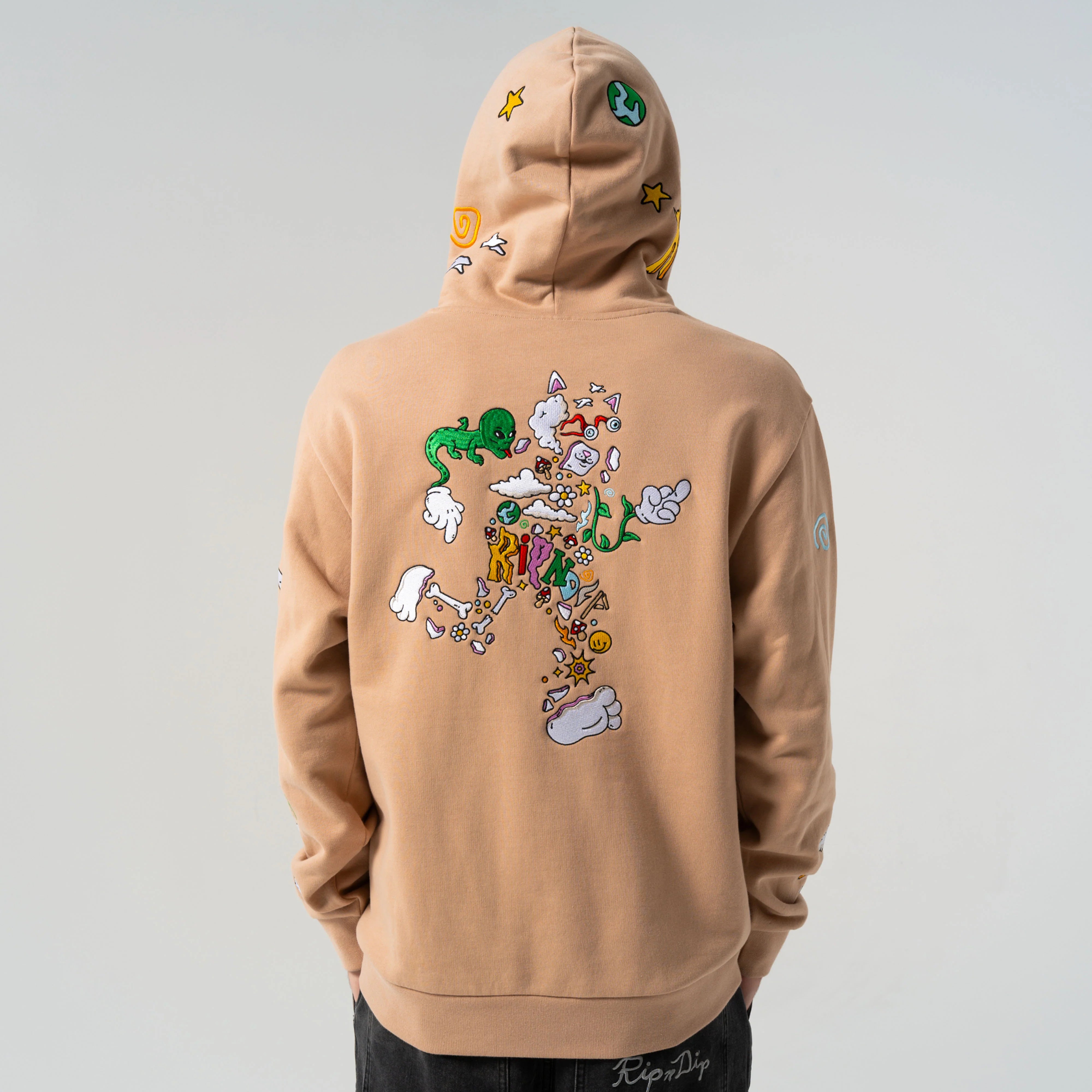 BROKEN DOWN HOODIE ( ALMOND )
